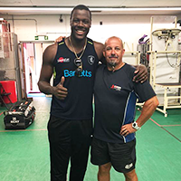 Carlos Brathwaite with Julian Wood