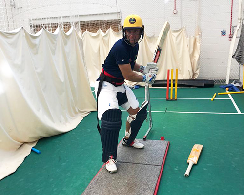 Julian coaching batsman